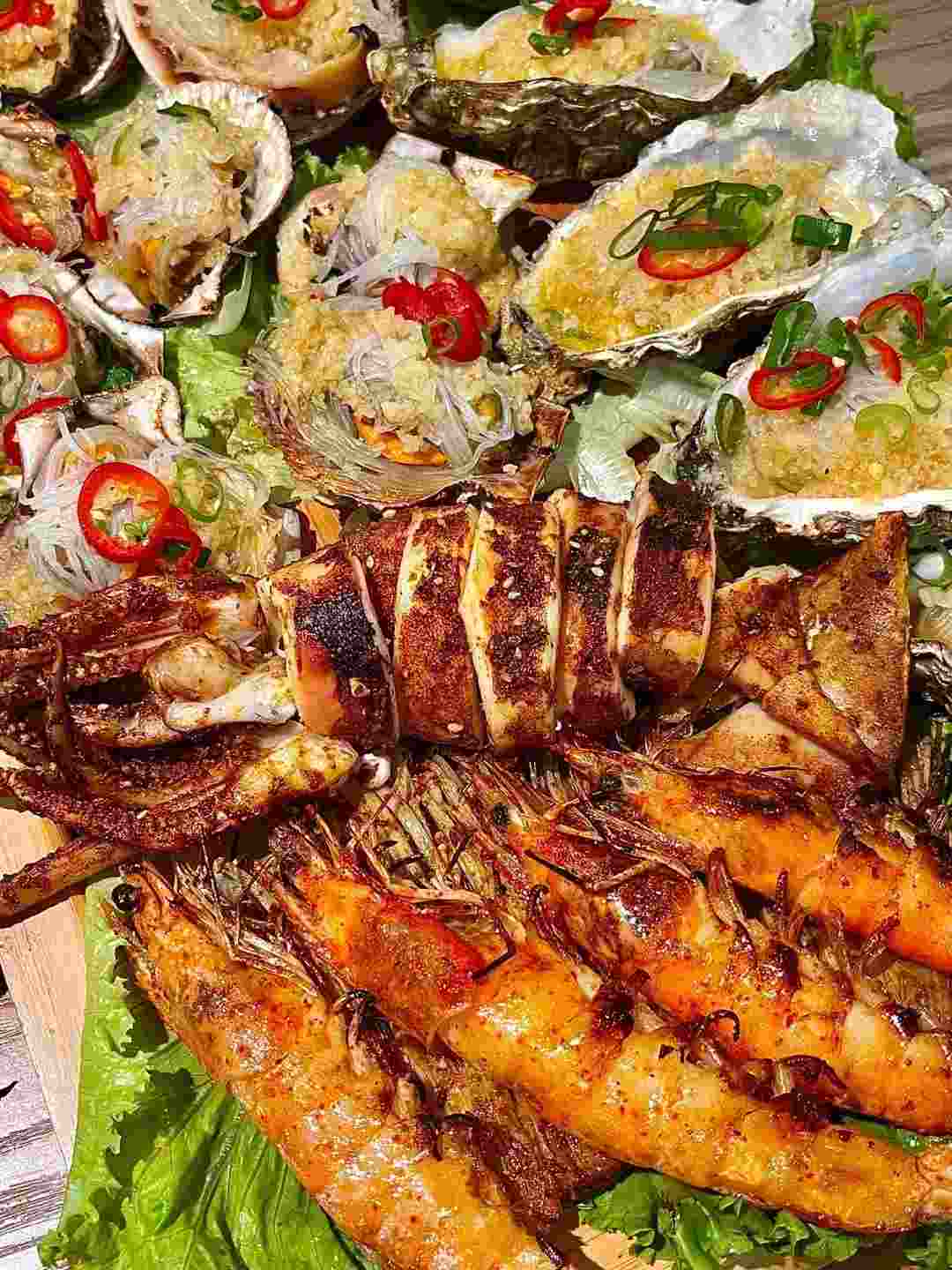 Barbacoa de mariscos